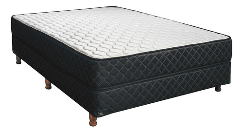 Sommier Europea Fisher Espuma Dorado 2 1/2 plazas de 190cmx150cm  negro y blanco