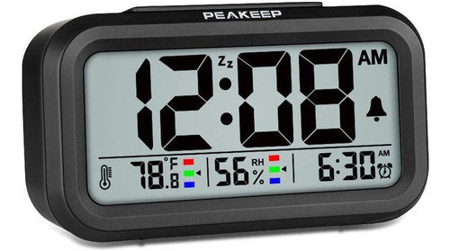 Reloj Despertador Digital Con Temperatura De Humedad In...