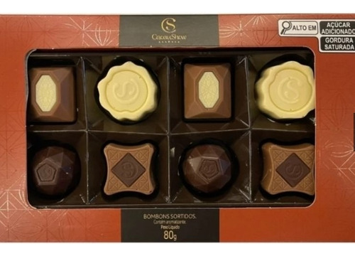 Caixa Angel com 8 Bombons Sortidos Presente Chocolate Cacau Show 80g