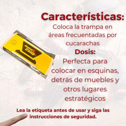 Trampa P/ Cucarachas Control Tramp Plaga Insectos Efectiva