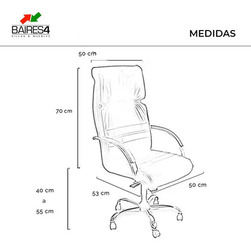 Sillón Gerencial Mito Cromado White Edition | Contado