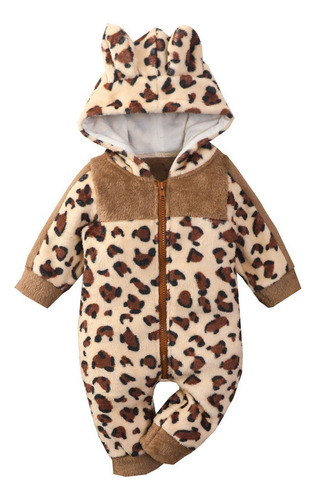 Mono For Bebés Body Niños Niñas Leopardo Estampado Felpa S