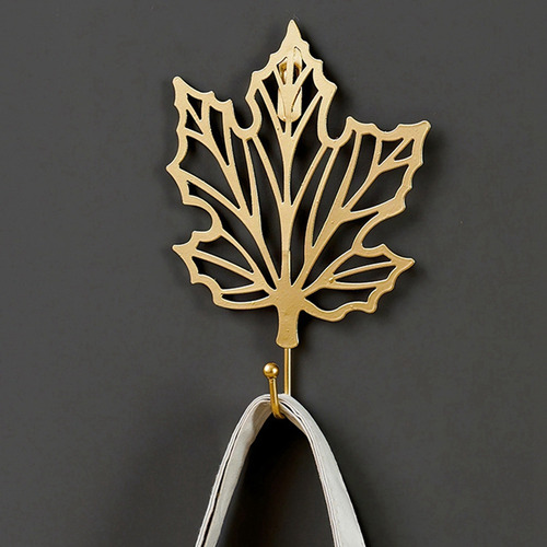 Gancho De Pared Decorativo Vintage De Hoja De Metal