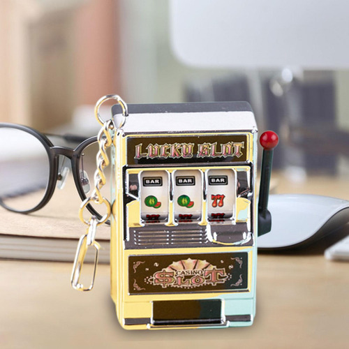 Mini Slot Machine Toy Novelty Funny Games Keychain For Women