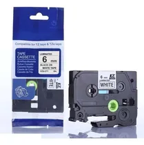 Comprar Cintas Tz 211 6mm Laminada Rotuladoras Fits Brother P-touch Color Fondo Blanco \u002F Letras Negras