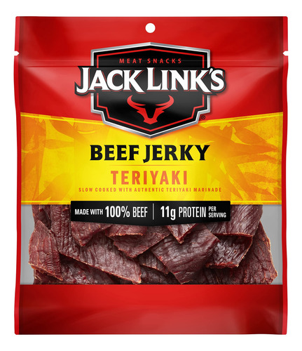 Jack Link's - Carne Seca Sabor Teriyaki, 2.85 Onzas, Bocadil