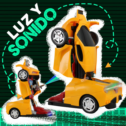 Imagen 5 de 8 de Auto Transformacion Luz Sonido Movimiento Juguete Fw-2031