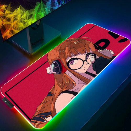 Mouse Pads Anime Persona 5 Rgb Gaming Pad Cute Girl Led Para