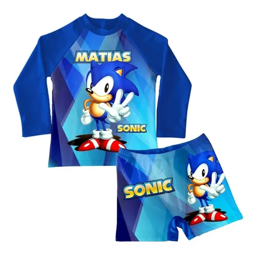 Traje De Baño Niño Natación Sonic Vs Mario Bross Traje De Baño Niño Natación Sonic Vs Mario Bross