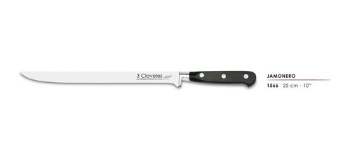 Cuchillo Jamonero 25 Cm Forge 3 Claveles (1566)