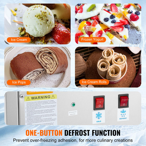 Máquina De Helado Frito Vevor 11x9.5 Pulgadas Acero Inoxidab