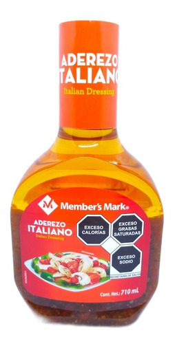 Aderezo Para Comida Sabor Italiano Member's Mark Botella De 710 Mililitros