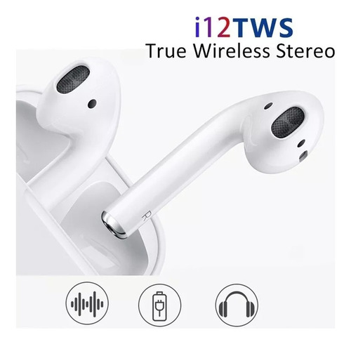 Imagen 5 de 10 de Audifonos Inalámbricos I12 Bluetooth 5.0 Tws AirPods