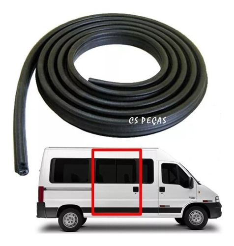 Borracha Ducato Porta Lateral Correr Teto Alto Todas