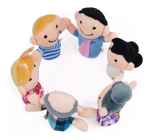 Imagen 2 de 4 de Titeres De Dedo Familia Estimulacion Temprana Niños Bebes