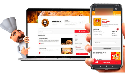 Cardápio Digital Online Para Açaí Hamburgueria Pizzaria