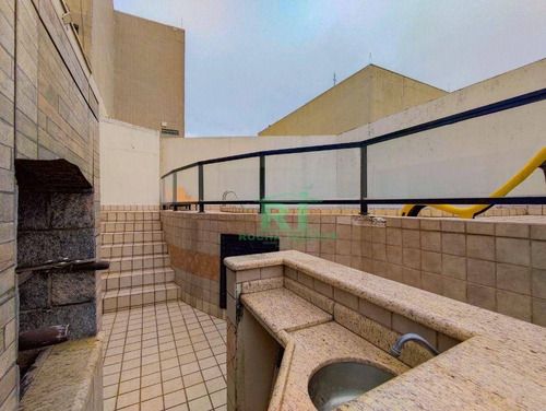 Imagem 7 de 17 de Cobertura Com 2 Dormitórios Sendo 1 Suíte, 1 Suíte De Empregada, Piscina E Churrasqueira, 180 M² - Pitangueiras - Guarujá/sp - Co0214