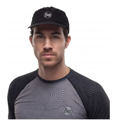 Gorra Buff Con Reflejante Pro Run Cap Solid Black Running