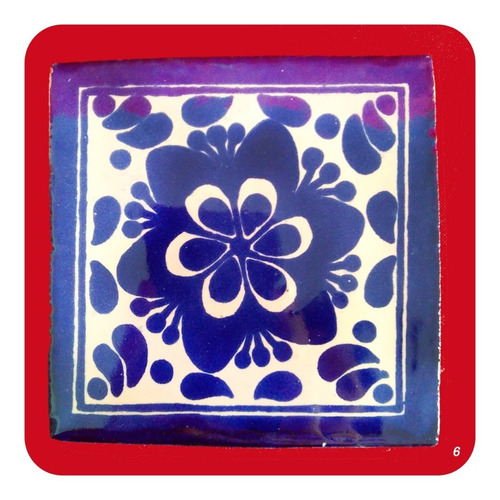 Imagen 1 de 4 de Azulejo 1 Metro Cuadrado De Talavera Poblana Mosaico M6 Zlj