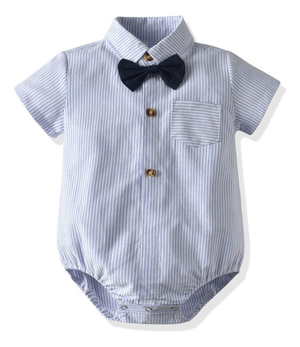 Conjunto Elegante Para Niño Bebé Traje De Fiesta Bebés Azul Claro 6-12 Meses