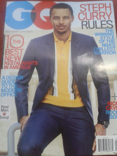 Revista Gq Stephen Curry Golden State Warriors Para Fans