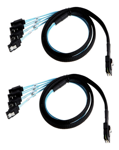 2 Cables Sas De 36 Pines (sff-8087) Macho A 4 Cables Hembra