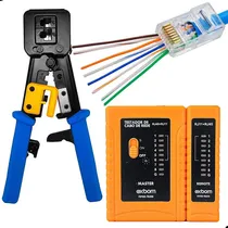 Comprar Alicate Crimpar Rj45 + 100 Conector Rj45 Vazado + Testador