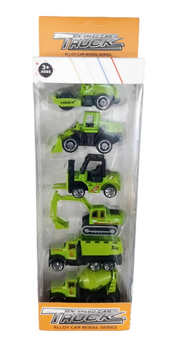 Carritos De Juguete De Máquinas De Contrucción Verde P/niños