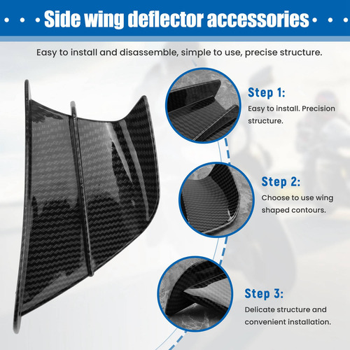 Deflector Aerodinámico De Ala Con Aleta Lateral Para Carenad