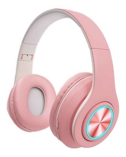 Auriculares Inalámbricos Bluetooth Luz Led Rgb Color Pastel