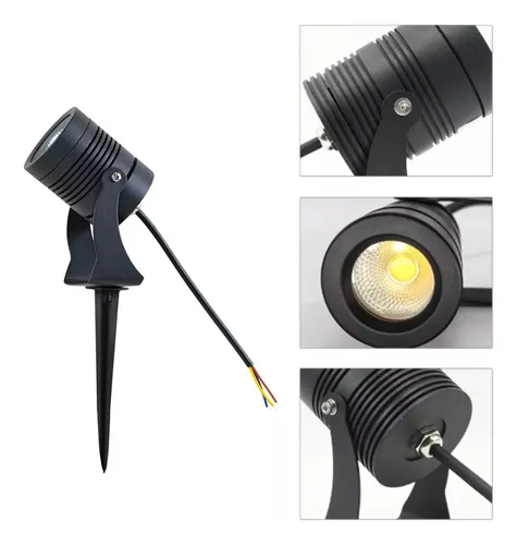 Pack 10 Foco Estaca Deco Jardín 10w Luz Cálida