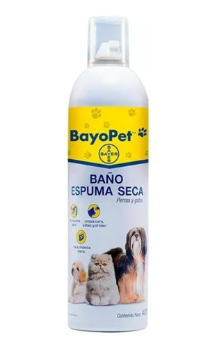 Espuma Seca Bayer Bayopet Para Perros Y Gatos 400 Ml