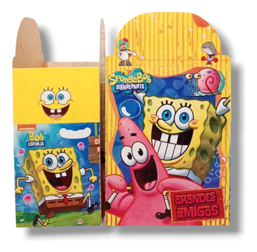 Bob Esponja Kit Fiestas De Cumpleaños Cajas+vasos+platos 40p Bob Esponja Bob Esponja Bob Esponja