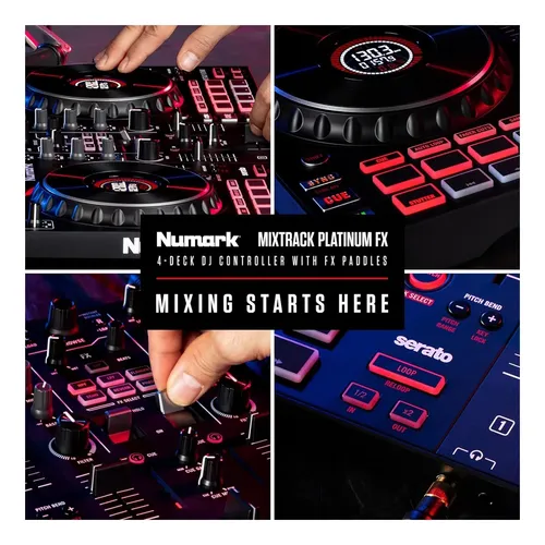 Controlador Dj Numark Mixtrack Platinum Fx 8foz Com Tela