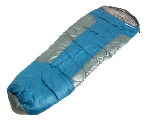 Saco De Dormir Mummy -1c A 8c Azul E Cinza  Nautika