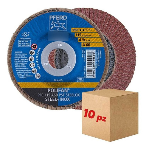 Disco Laminado Polifan 4-1/2  Pferd 444566 10 Piezas