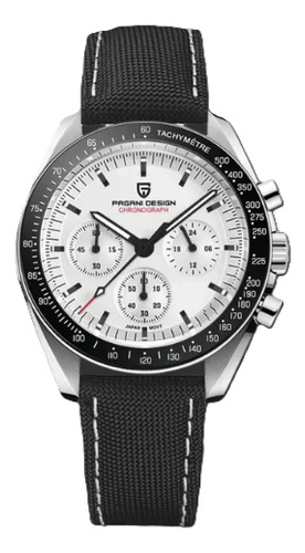 Reloj Pagani Design Pd-1701 V4 Nylon Sumergible Negro Negro Blanco