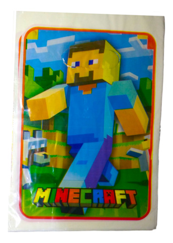 Bolsa De Cotillón Plástica De Minecraft 