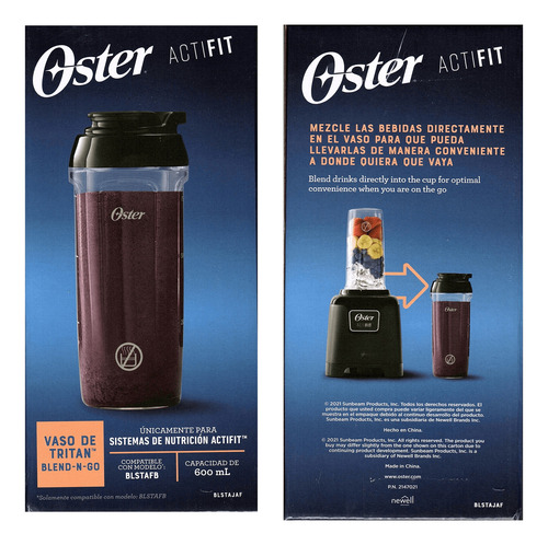 Vaso Portátil De Tritan Blend-n-go Blstajaf Actifit
