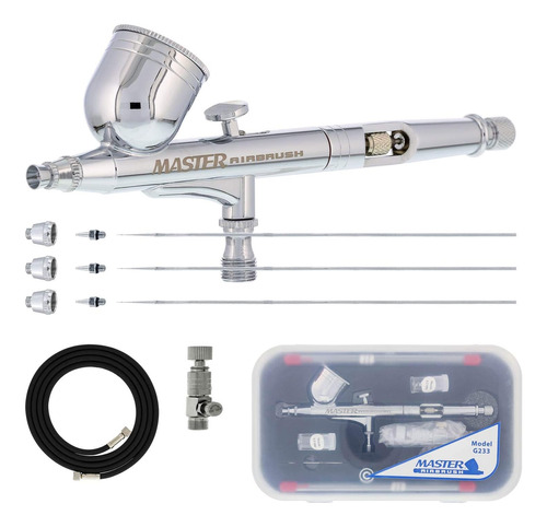 Master Airbrush Master Performance G233 Pro Set Con 3 Juegos