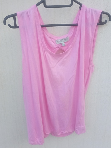 Musculosa Dama Con Espalda Abierta Zara Rosa 