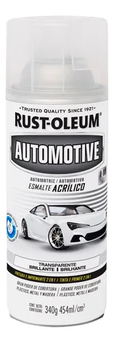 Pintura Aerosol Rust Oleum Esmalte Acrílico Autos Y Motos Color Transparente Brillante