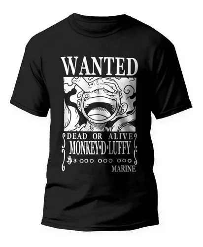 Camiseta Estampa One Piece Luffy Piticas Masculina e Juvenil