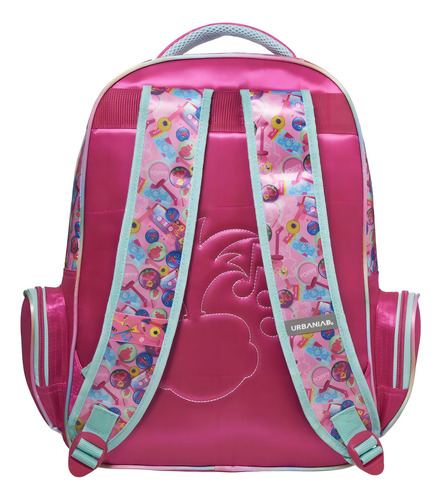 Mochila Poppy Trolls 2 World Tour Primaria Backpack Lentejuela En Vista Color Rosa Chicle