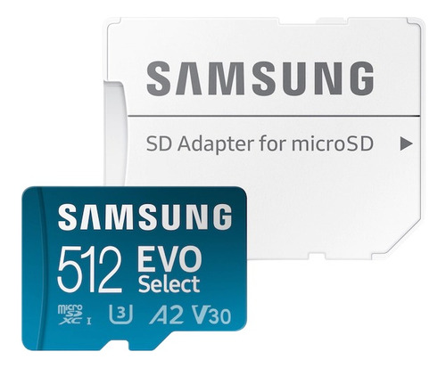  Memoria Micro Sd 512gb Samsung 130 Mb/s 4k Clase 10 V30