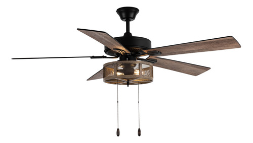 Ventilador De Techo 52'' Con Luz Led Color Bronce Por