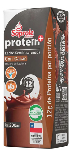 Leche Alta Proteina Chocol Soprole 200ml(6 Unidades) Super