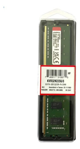 Dimm Memoria Ram Pc Kingston De 8gb Pc4-3200mhz Ddr4 Non-ecc