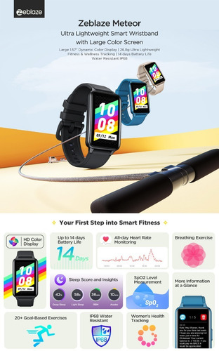 Imagem 9 de 9 de Relógio Smartwatch Zeblaze Meteor Á Prova D`água