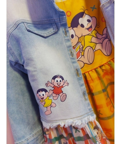 Imagem 5 de 6 de Jaqueta Jeans Turma Da Mônica Mon Sucré Brincadeiras 20004